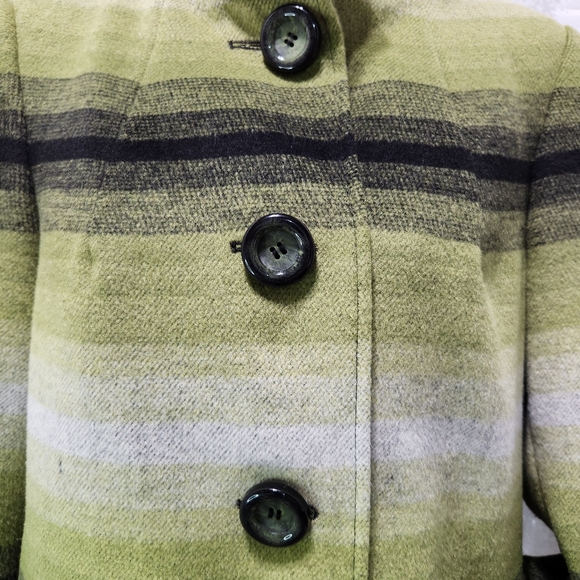 NWOT ABBIE MAGS Shades of Green Wool Blend Lined Jacket Blazer (M) - Picture 7 of 14